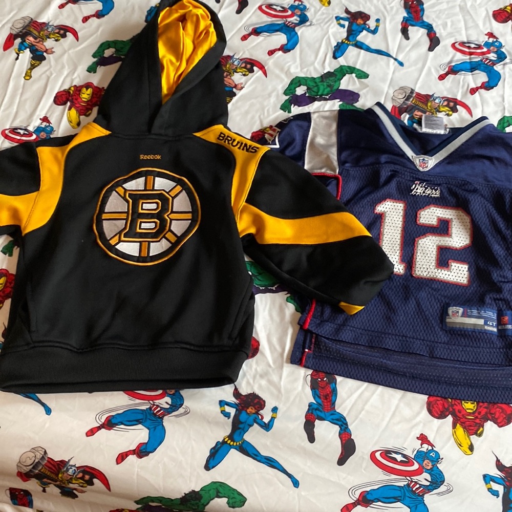 Boston hoodie and jersey bundle